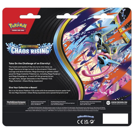 Blister de 3 enveloppes de cartes Pokémon Mega Evolution en anglais