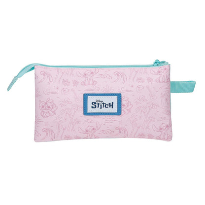 Beach & Love Stitch Disney triple pencil case