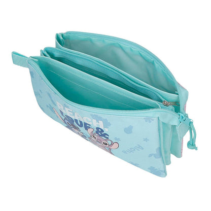 Beach & Love Stitch Disney triple pencil case