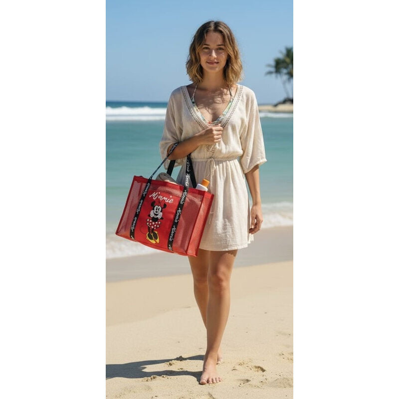 Bolso de playa de malla de Minnie Mouse de Disney