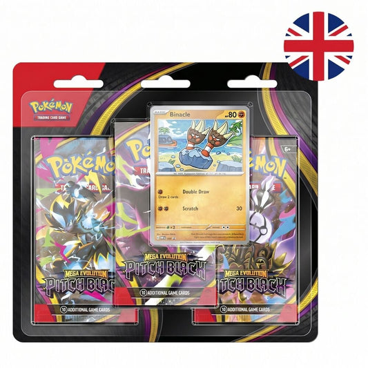 Blister pack of 3 Mega Evolution: Absolute Darkness expansion cards for Pokemon (English)