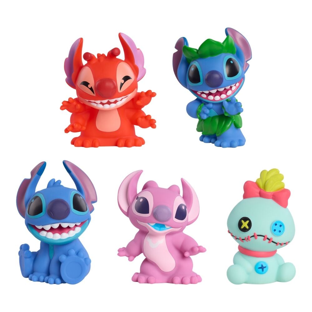 Set de 5 figuras de Disney Stitch para el baño