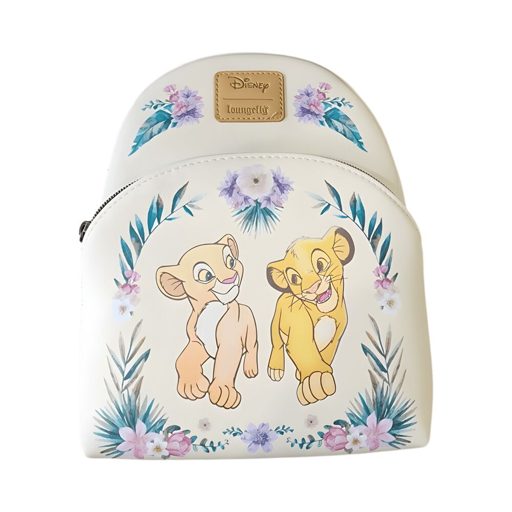 Simba & Nala Floral Backpack The Lion King Disney Loungefly 26cm