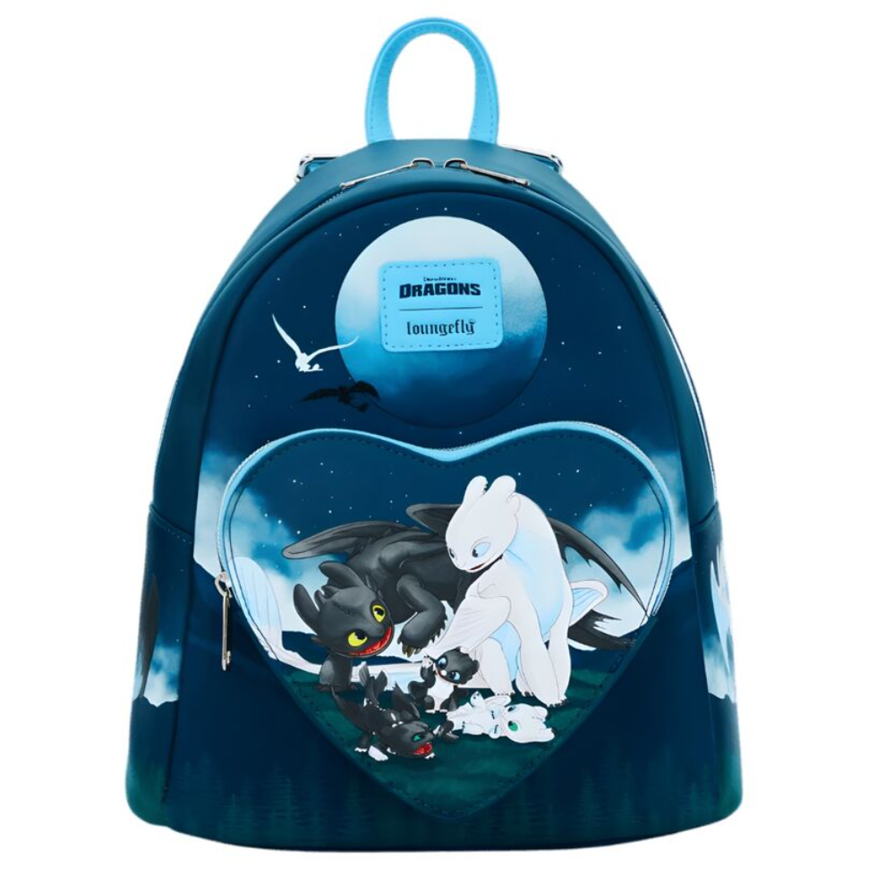 Toothless And Light Fury Scene Backpack How to Train Your Dragon Loungefly 26cm