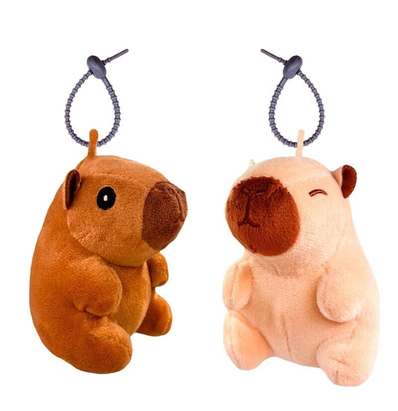 Capybara hanging plush toy 10cm assorted