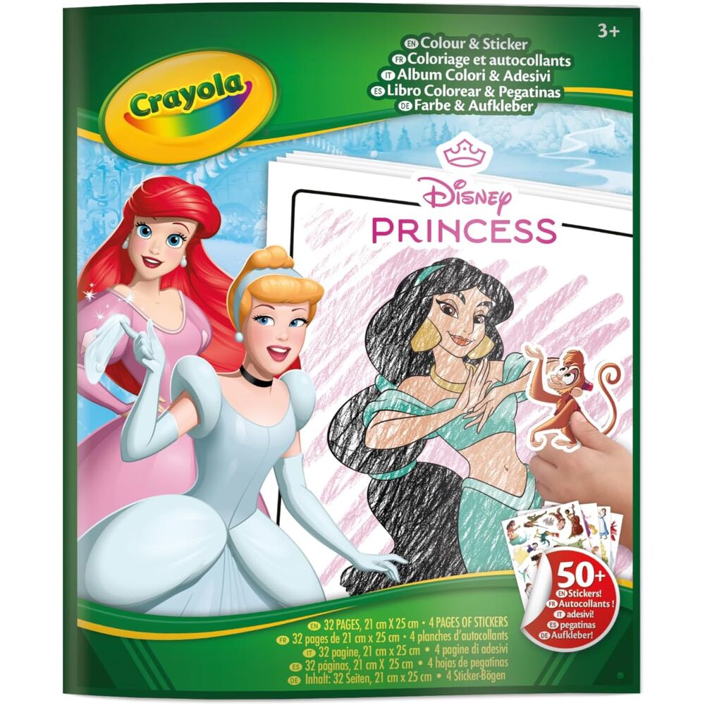 Crayola Disney Princess Coloring Book Stickers Set