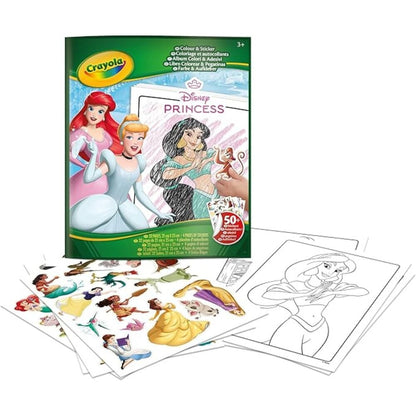 Crayola Disney Princess Coloring Book Stickers Set