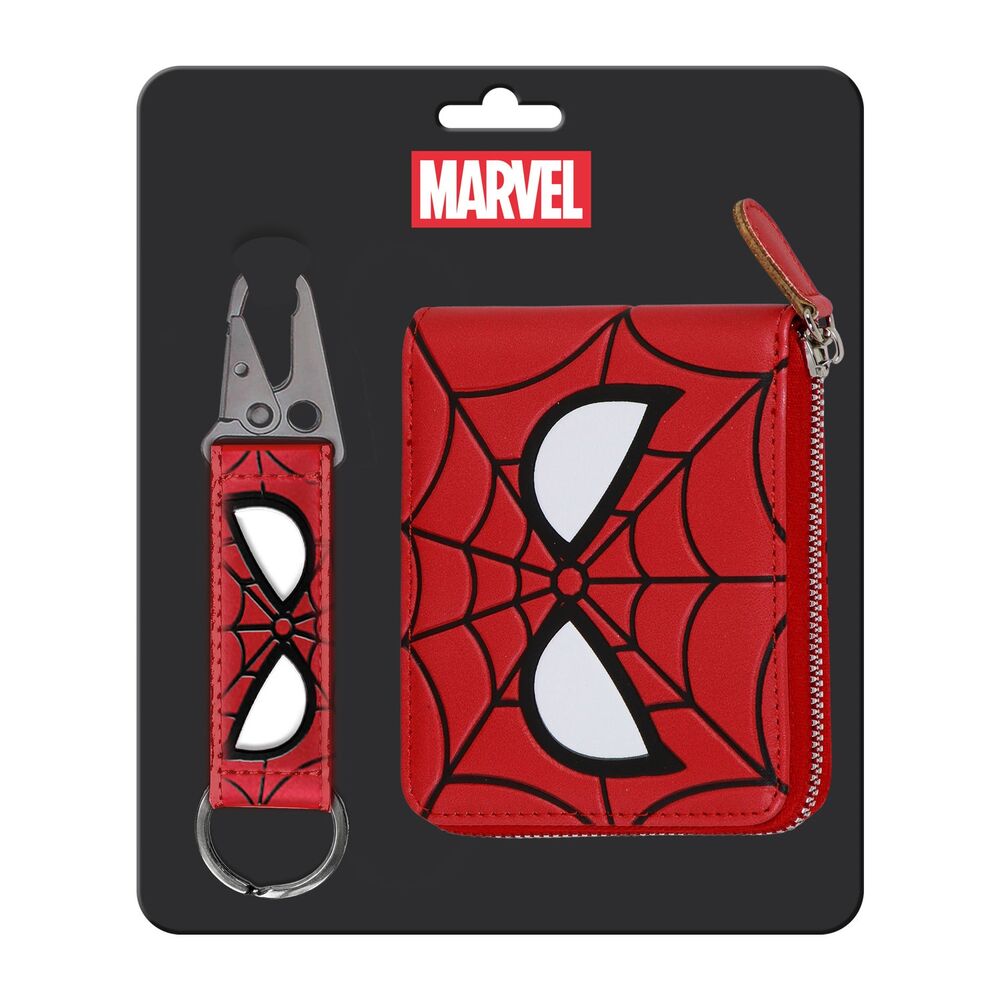 Marvel Spiderman Wallet and Keyring Set