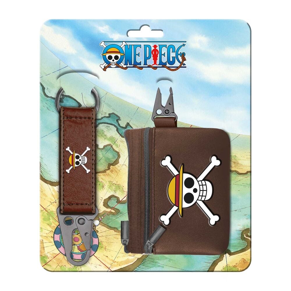 One Piece wallet and keychain set