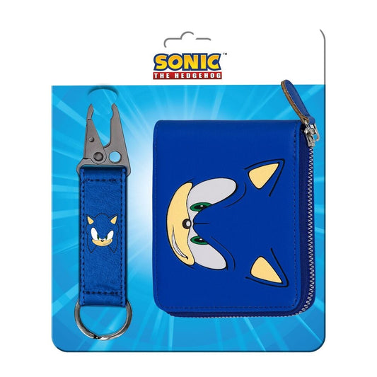 Sonic the Hedgehog wallet and keychain set