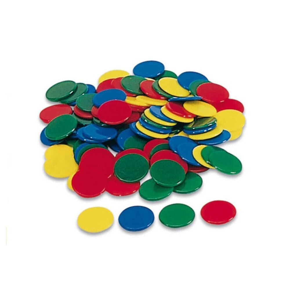 Set of 100 colored chips