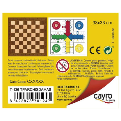 Wooden Parchis & Chess Board
