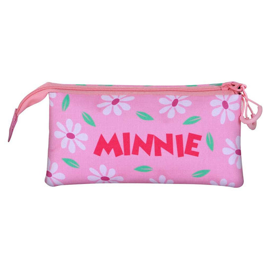 Trousse triple Minnie Disney en fleurs