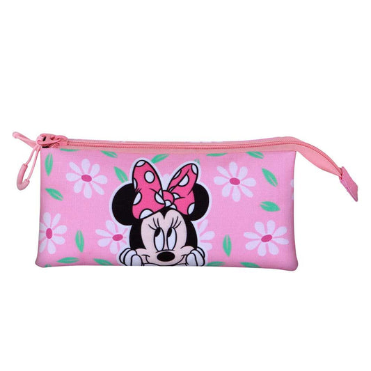 Trousse triple Minnie Disney en fleurs
