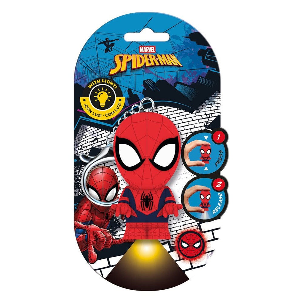 3D Light-Up Spiderman Marvel Flashies Keychain