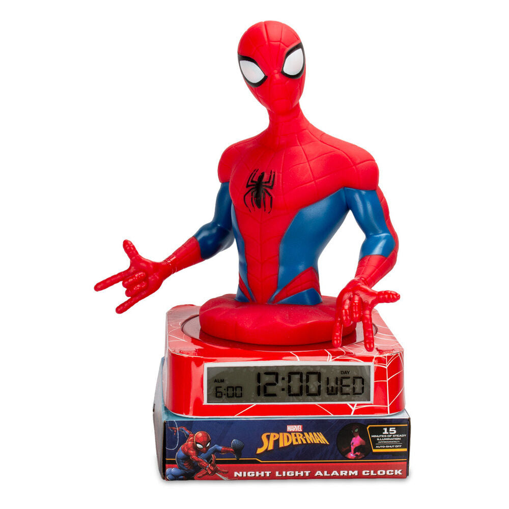 3D Spiderman Marvel Alarm Clock Lamp