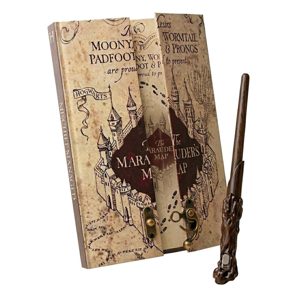 Harry Potter A5 notebook set fold-out map magic pen