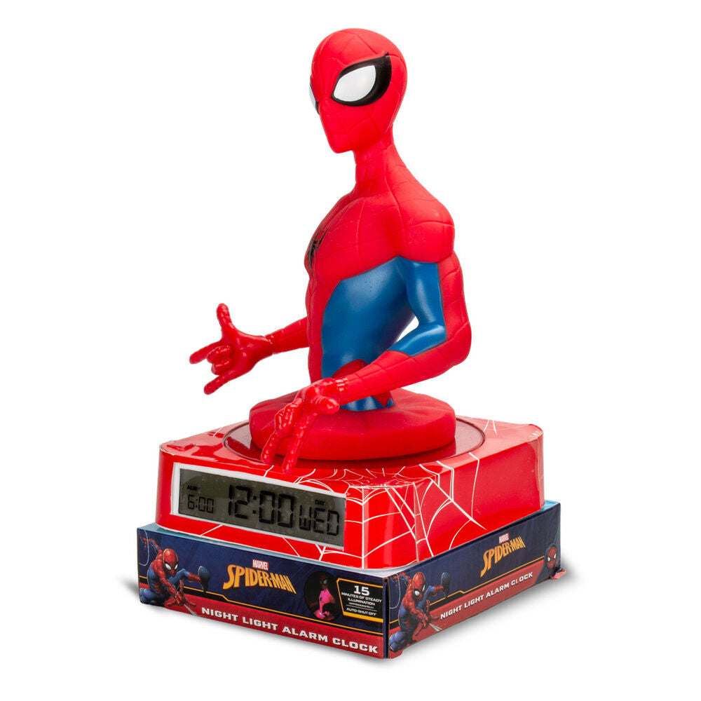 3D Spiderman Marvel Alarm Clock Lamp