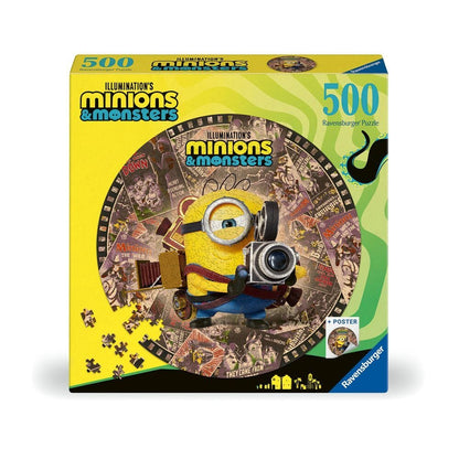 Minions round puzzle, 500 pieces