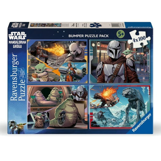 Grogu & The Mandalorian Star Wars Puzzle 4x100pcs