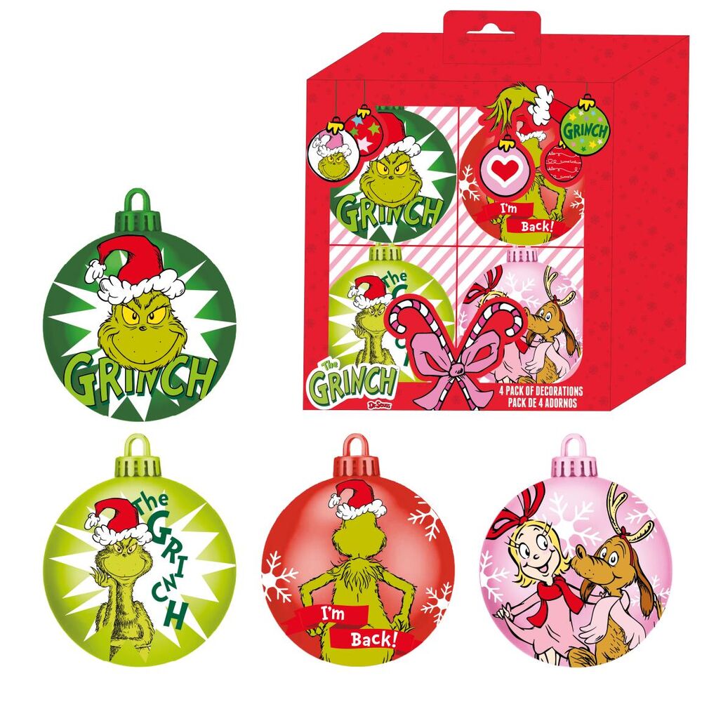 Grinch Christmas Ball Set
