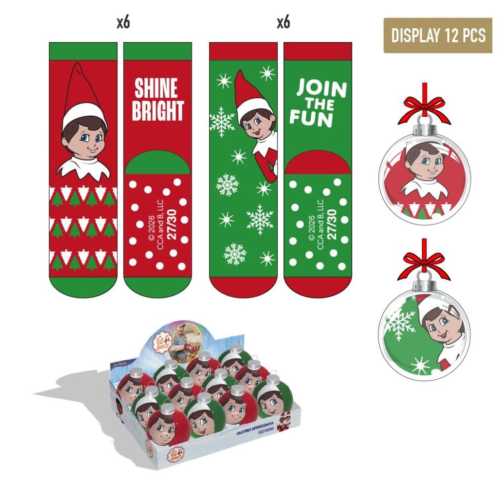 The Elf on the Shelf non-slip socks assortment
