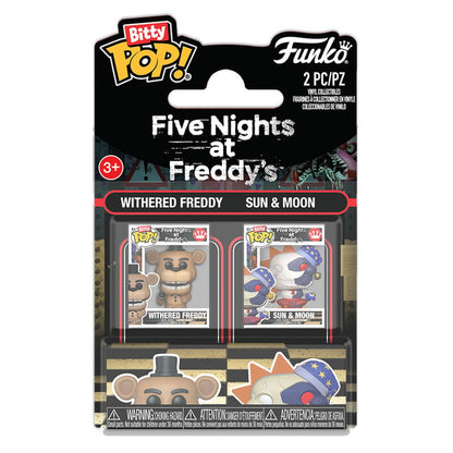 Blister 2 figures Bitty POP Five Nights at Freddys Withered Freddy - Sun & Moon