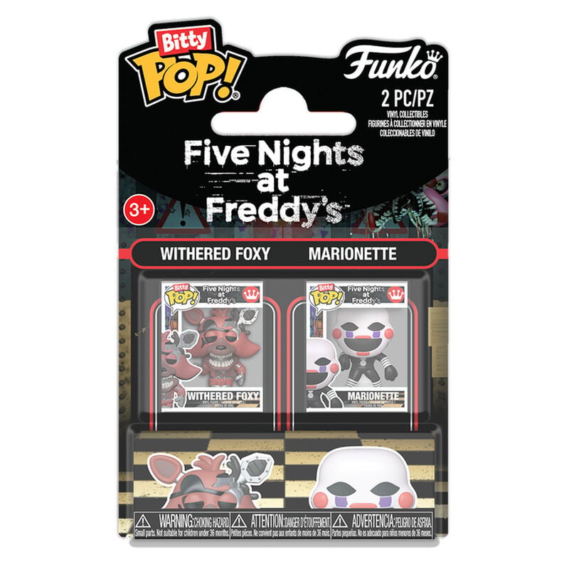 Blister 2 figures Bitty POP Five Nights at Freddys Withered Foxy & Marionette