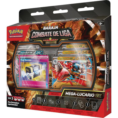 Mega-Lucario ex League Battle cards deck from the Pokemon TCG (Spanish)