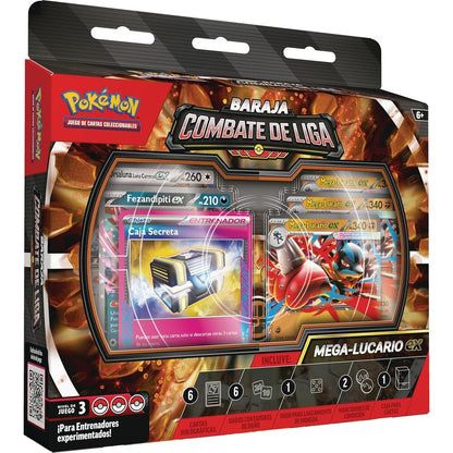 Mega-Lucario ex League Battle cards deck from the Pokemon TCG (Spanish)