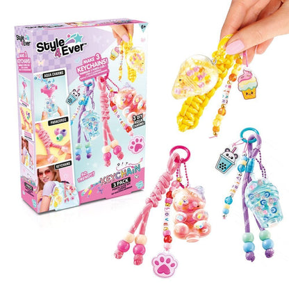 Set of 3 Style 4Ever Keychains