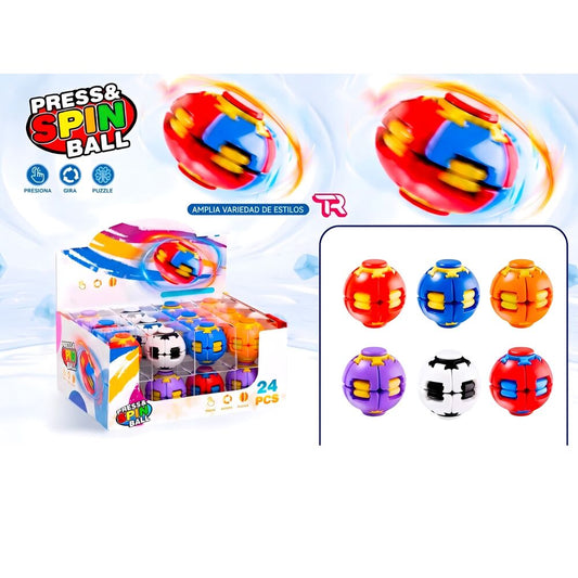 Anti-stress sensory puzzle Press & Spin Ball