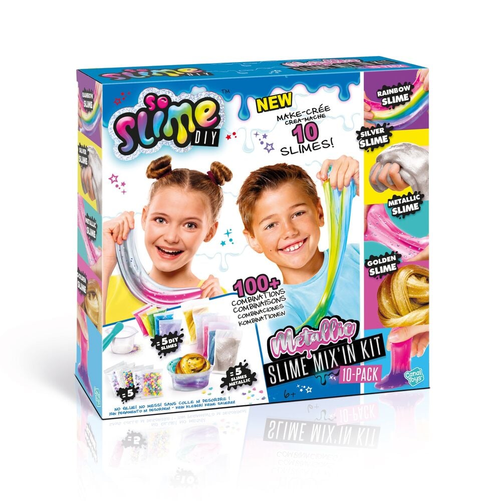 Set of 10 mixable DIY Slime pots