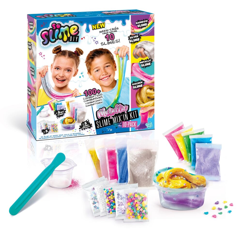 Set of 10 mixable DIY Slime pots