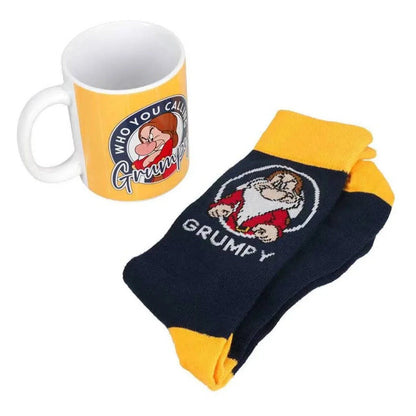 Snow White and the Seven Dwarfs Grumpy mug and socks set