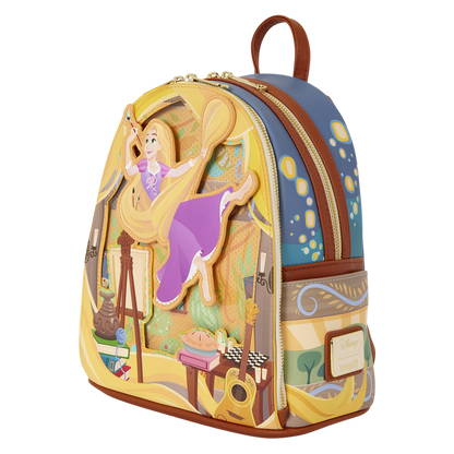 Painting Backpack Rapunzel Tangled Disney Loungefly 26cm