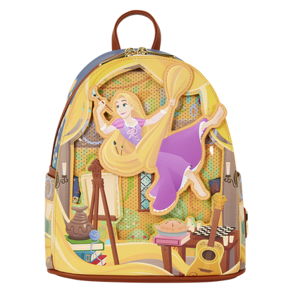 Painting Backpack Rapunzel Tangled Disney Loungefly 26cm