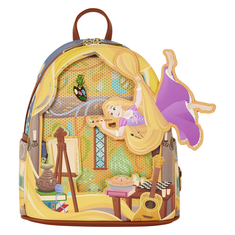 Painting Backpack Rapunzel Tangled Disney Loungefly 26cm