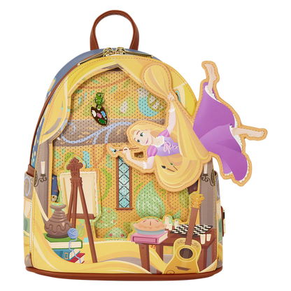 Painting Backpack Rapunzel Tangled Disney Loungefly 26cm