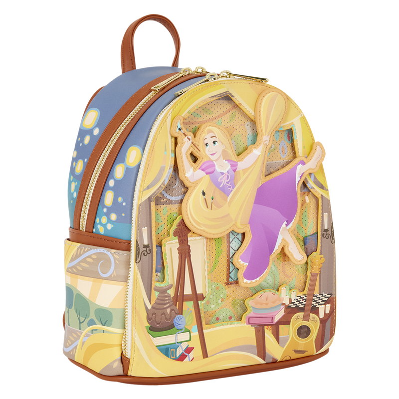 Painting Backpack Rapunzel Tangled Disney Loungefly 26cm