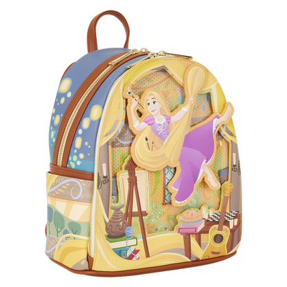 Painting Backpack Rapunzel Tangled Disney Loungefly 26cm