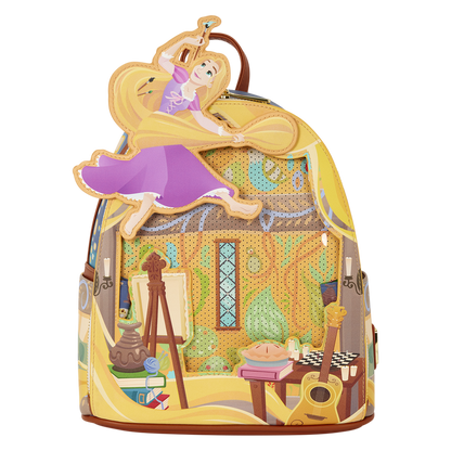 Painting Backpack Rapunzel Tangled Disney Loungefly 26cm
