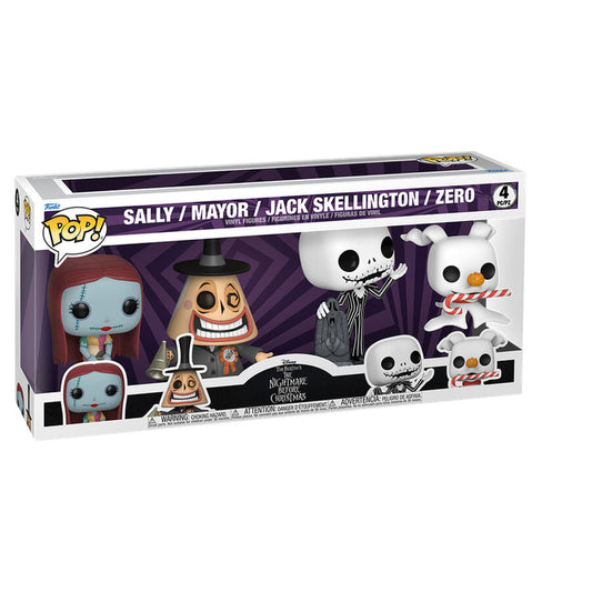 Blister pack of 4 Disney POP figures from The Nightmare Before Christmas