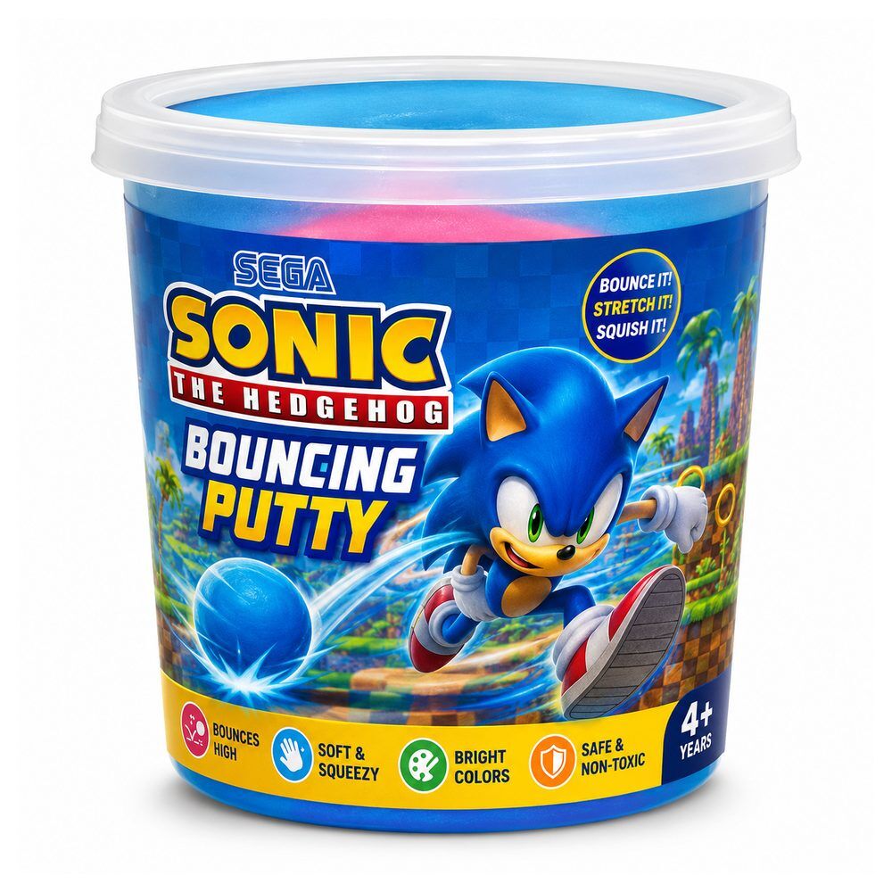 Sonic The Hedgehog Bouncy Elastic Clay Assortment