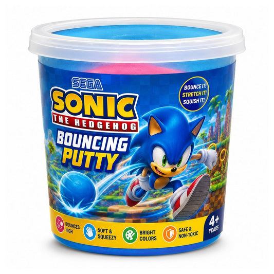 Sonic The Hedgehog Bouncy Elastic Clay Assortment