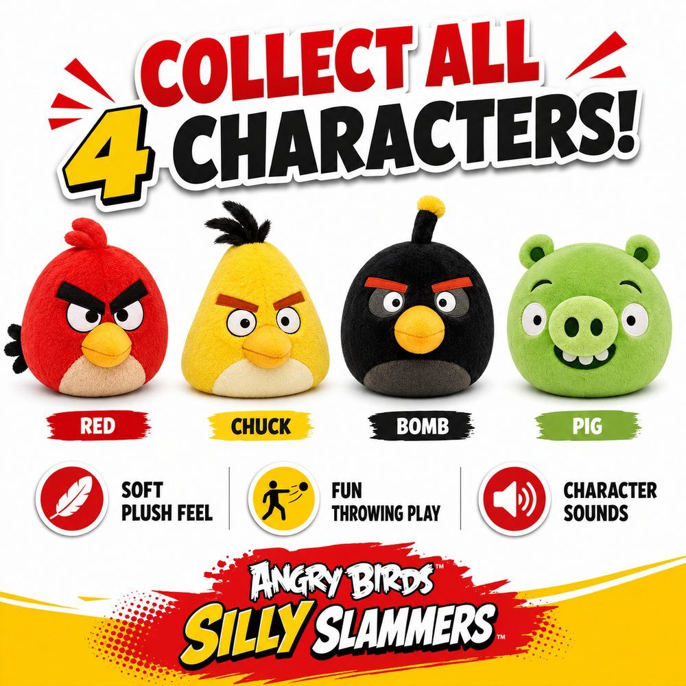 Angry Birds Silly Slammers plush 8cm assorted