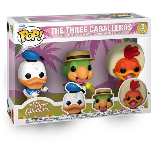 Blister pack of 3 Disney POP figures The Three Caballeros