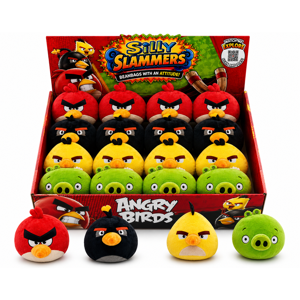 Angry Birds Silly Slammers plush 8cm assorted
