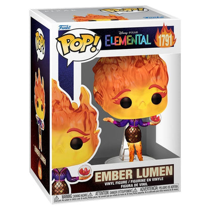 POP figure Disney Pixar Elemental Ember Lumen with Vivisteria Flower