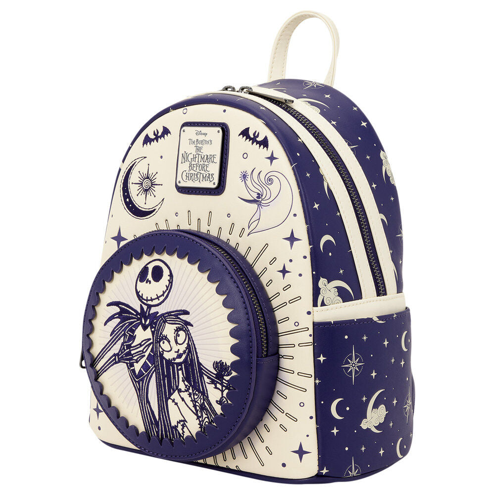 Jack Skellington & Sally Nightmare Before Christmas Backpack Disney Loungefly 26cm
